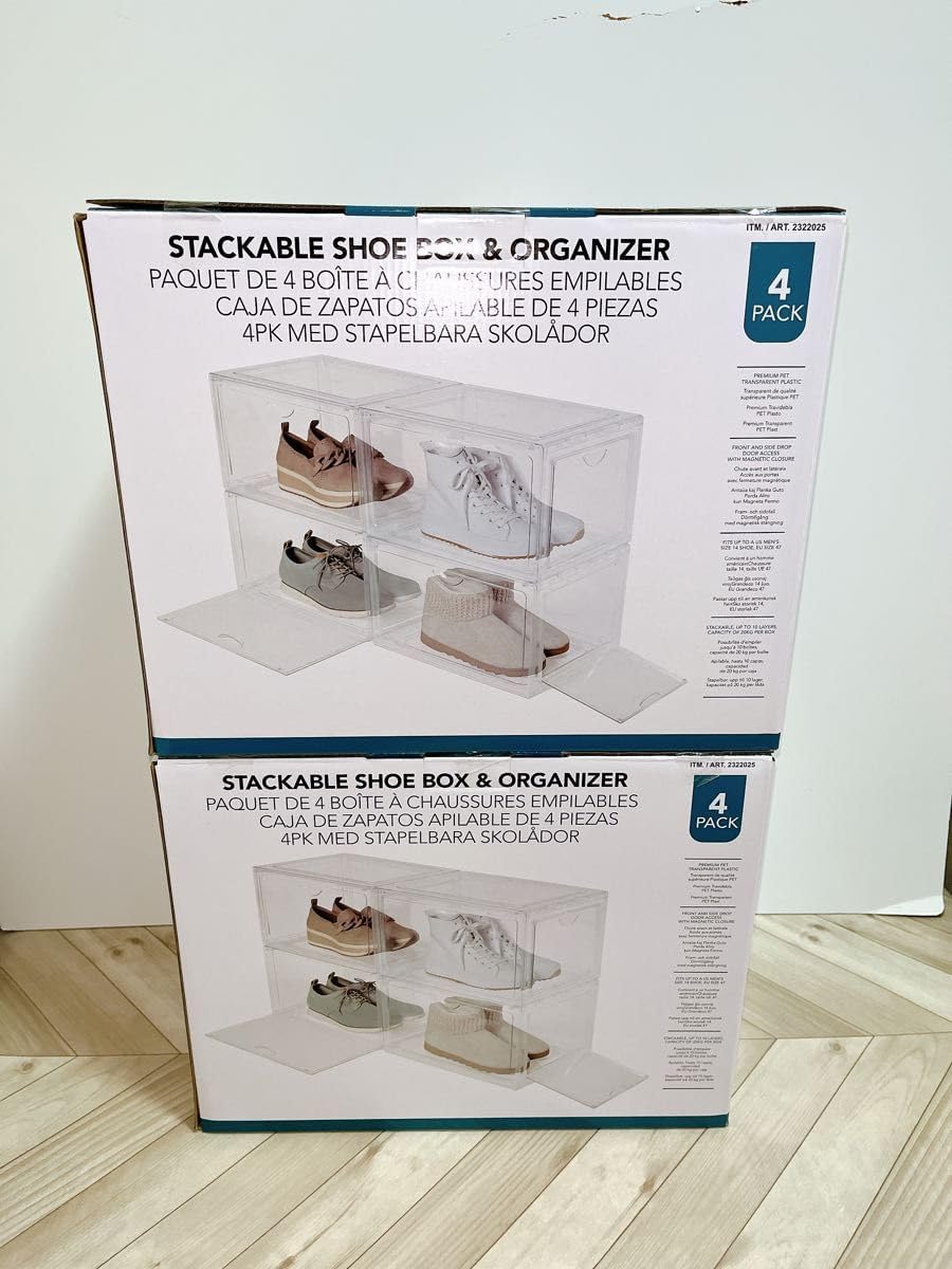 コストコ クリアシューズボックス 4個入り × 2箱 新品未開封クリア